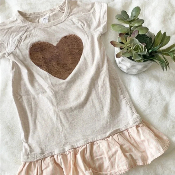GAP Other - Gap Kids Heart Sequin Tunic Ruffle Top